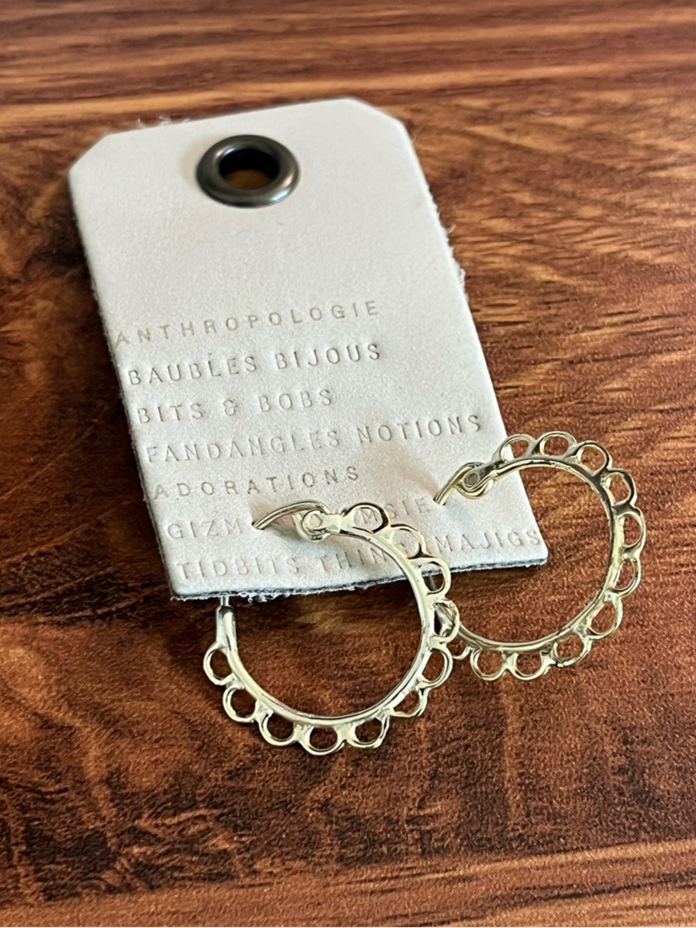 Anthropologie scalloped hoops